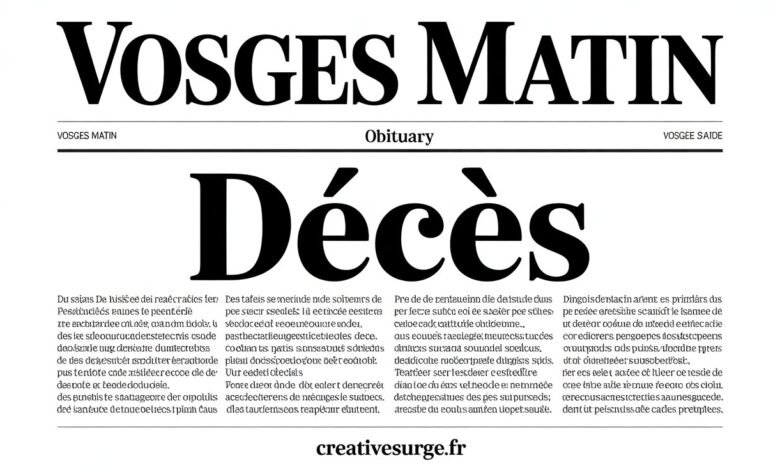 Vosges Matin Décès