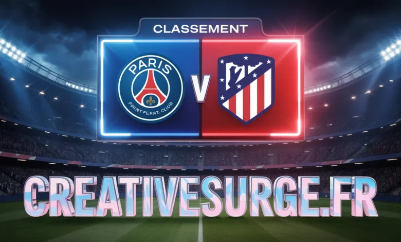 Classement Paris Saint-Germain Football Club – Atlético Madrid